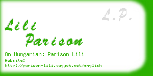 lili parison business card